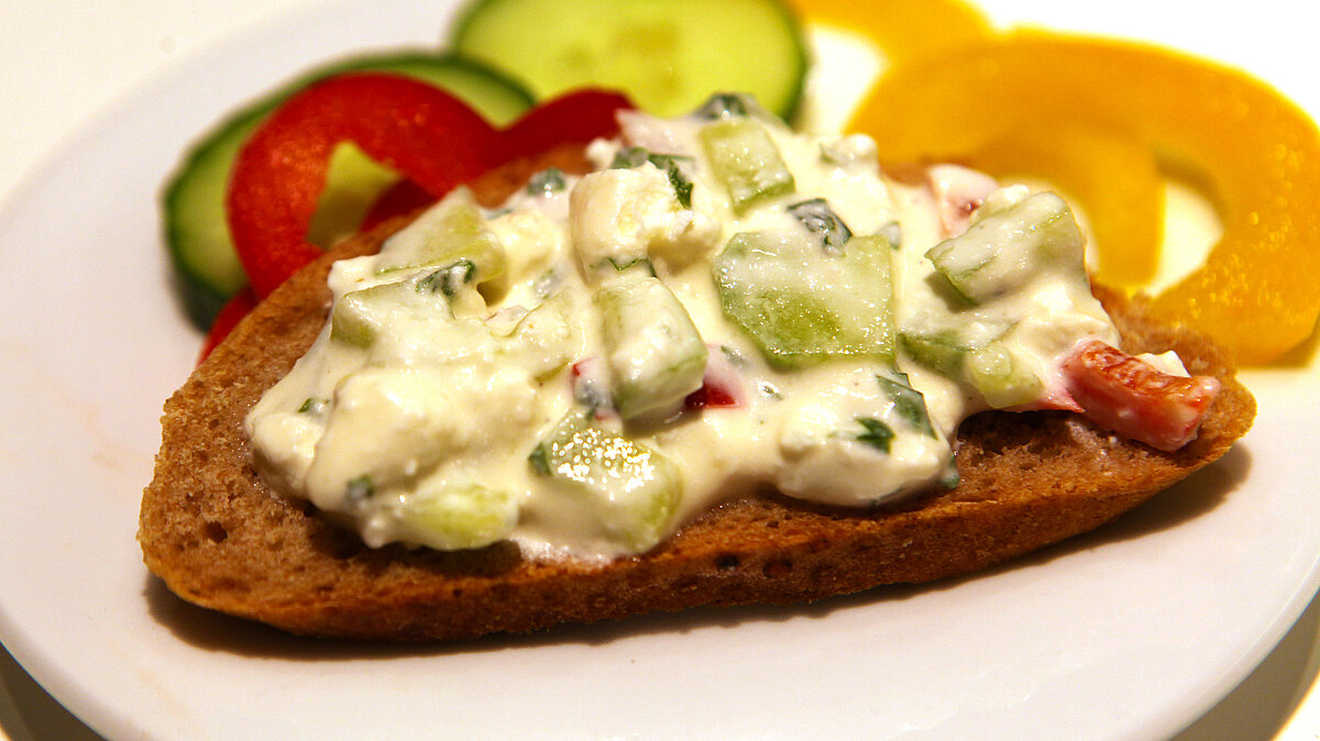 click dich fit!: Rucola-Schafskäse-Creme click dich fit!: Rucola-Schafskäse-Creme