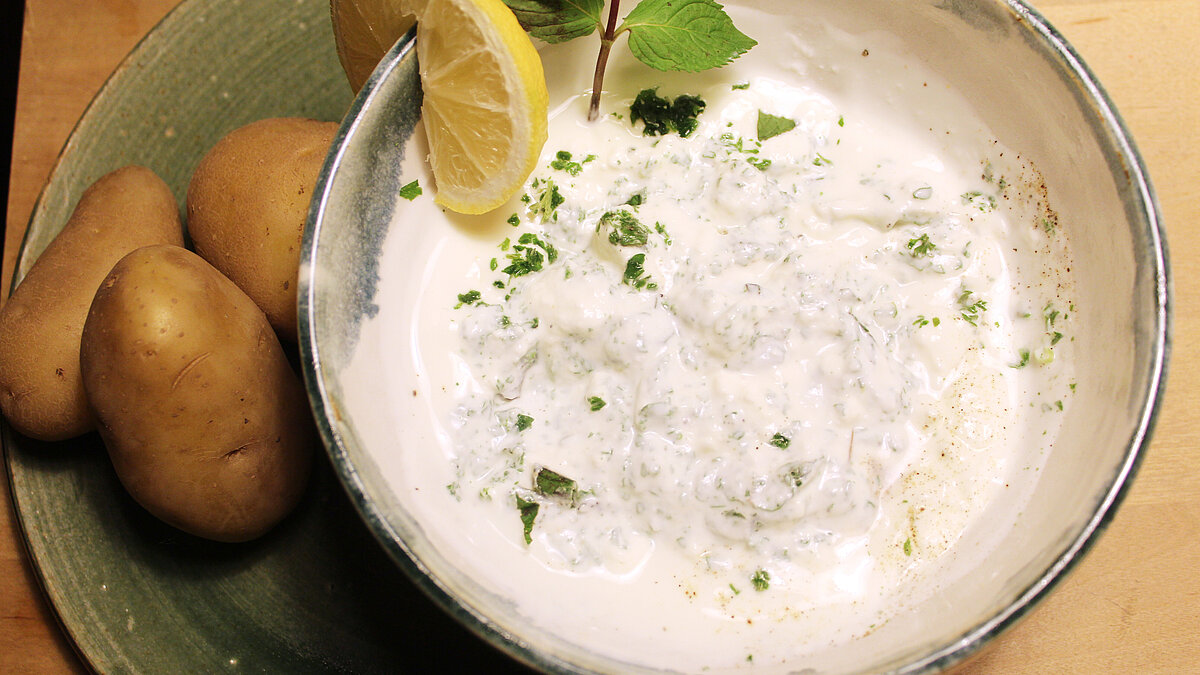 click dich fit!: Pellkartoffeln mit Kräuterquark